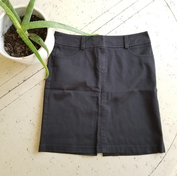 TRINA TURK Black Button A-Line Skirt size 6 - Picture 1 of 5